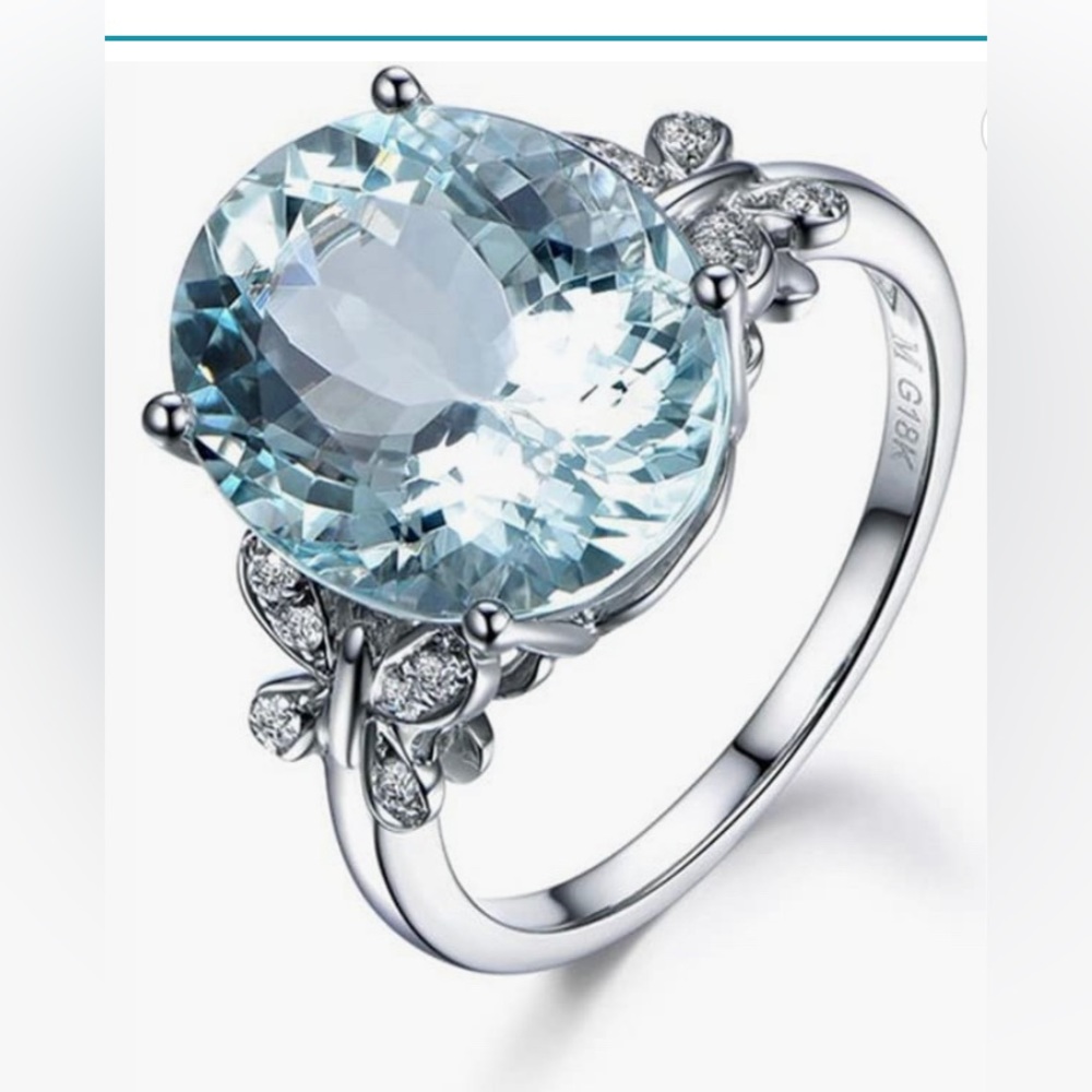 Imitation Aquamarine Ring